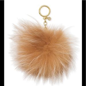 Michael Kors Brand New Real Fox Fur Dyed key Chain